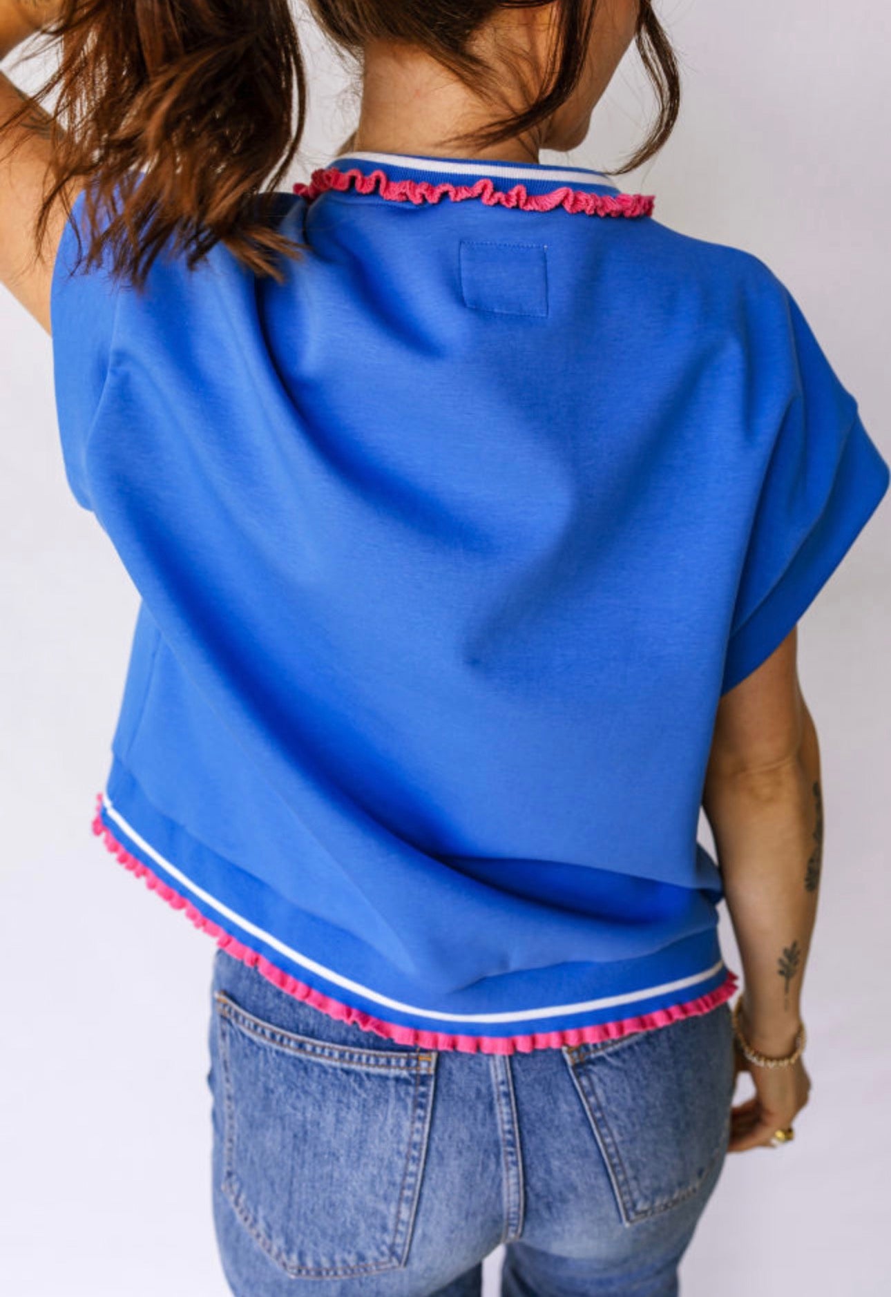 The Southern Varsity Ruffle Top