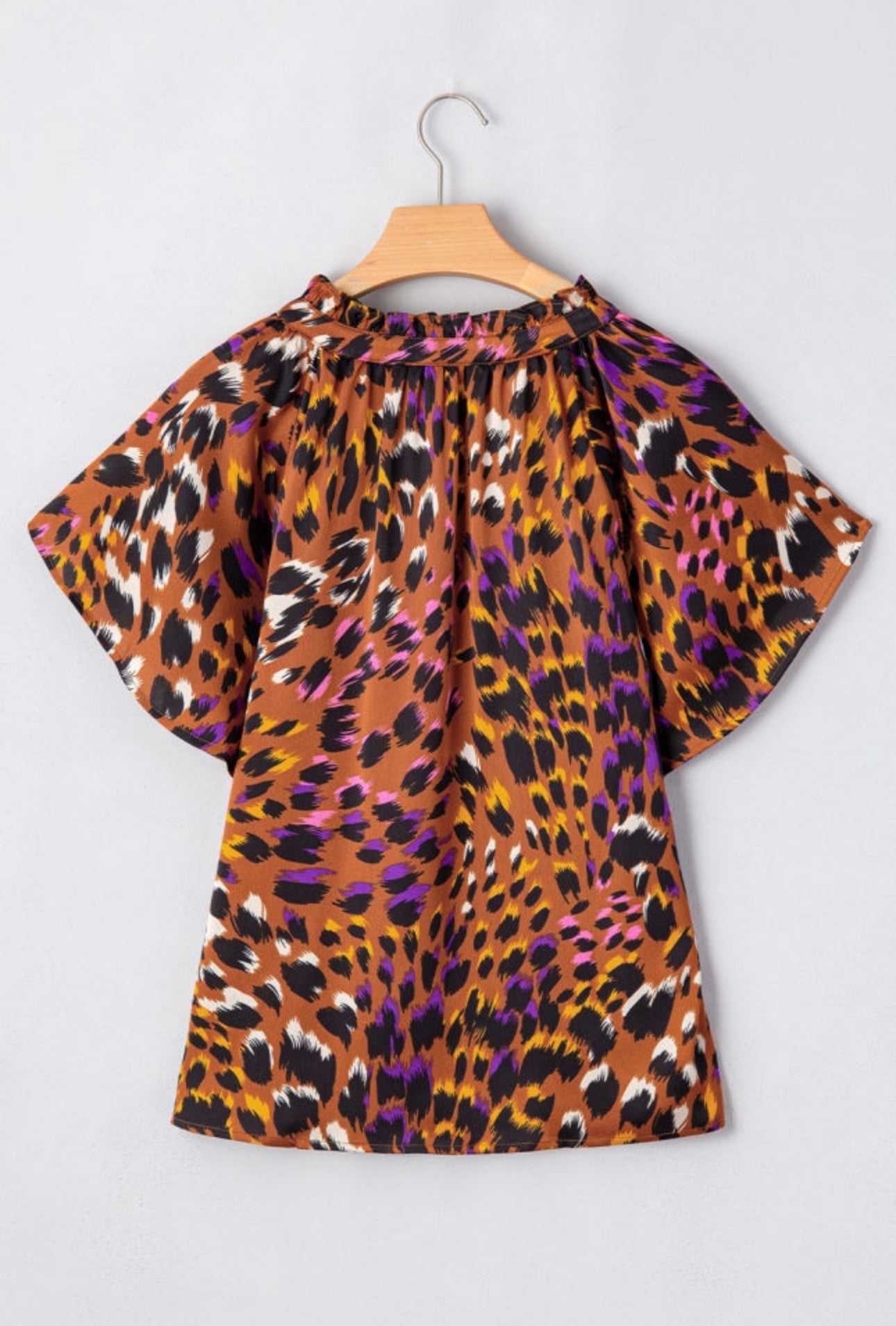 Leopard V-Neck Blouse