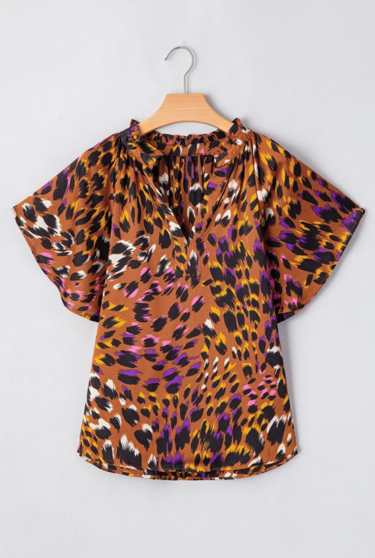 Leopard V-Neck Blouse