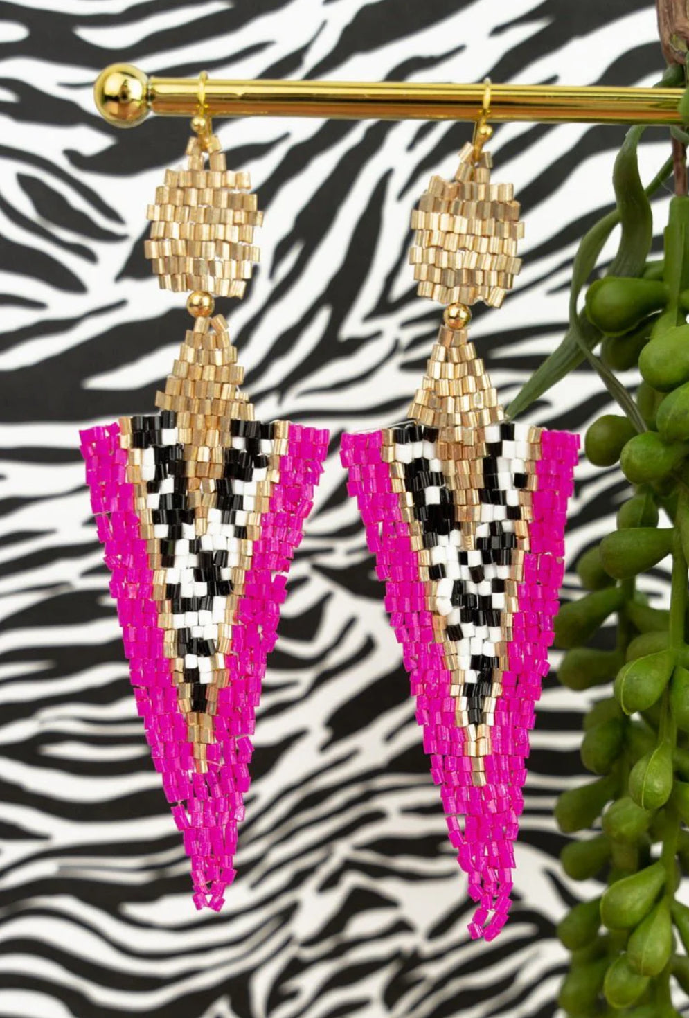 On-point Beaded Earrings