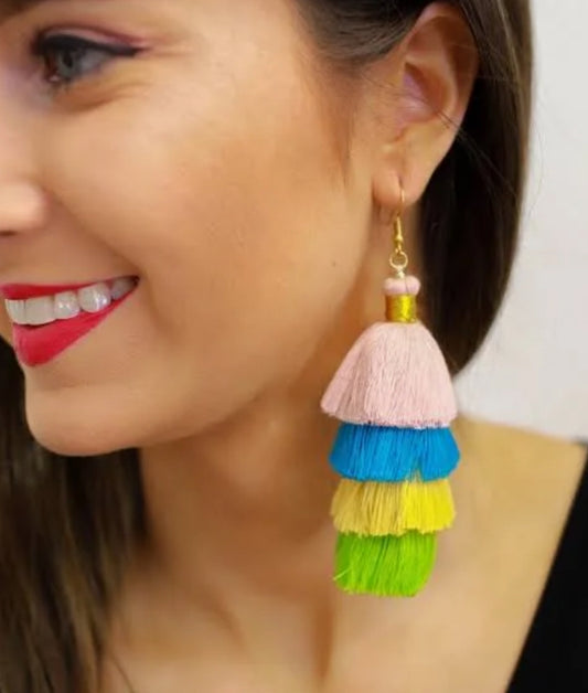 Sweet Sorbet Tassel Earrings