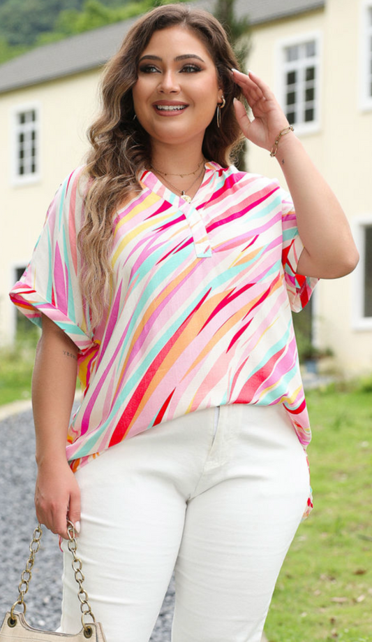 Neon Daydream Top - Curvy