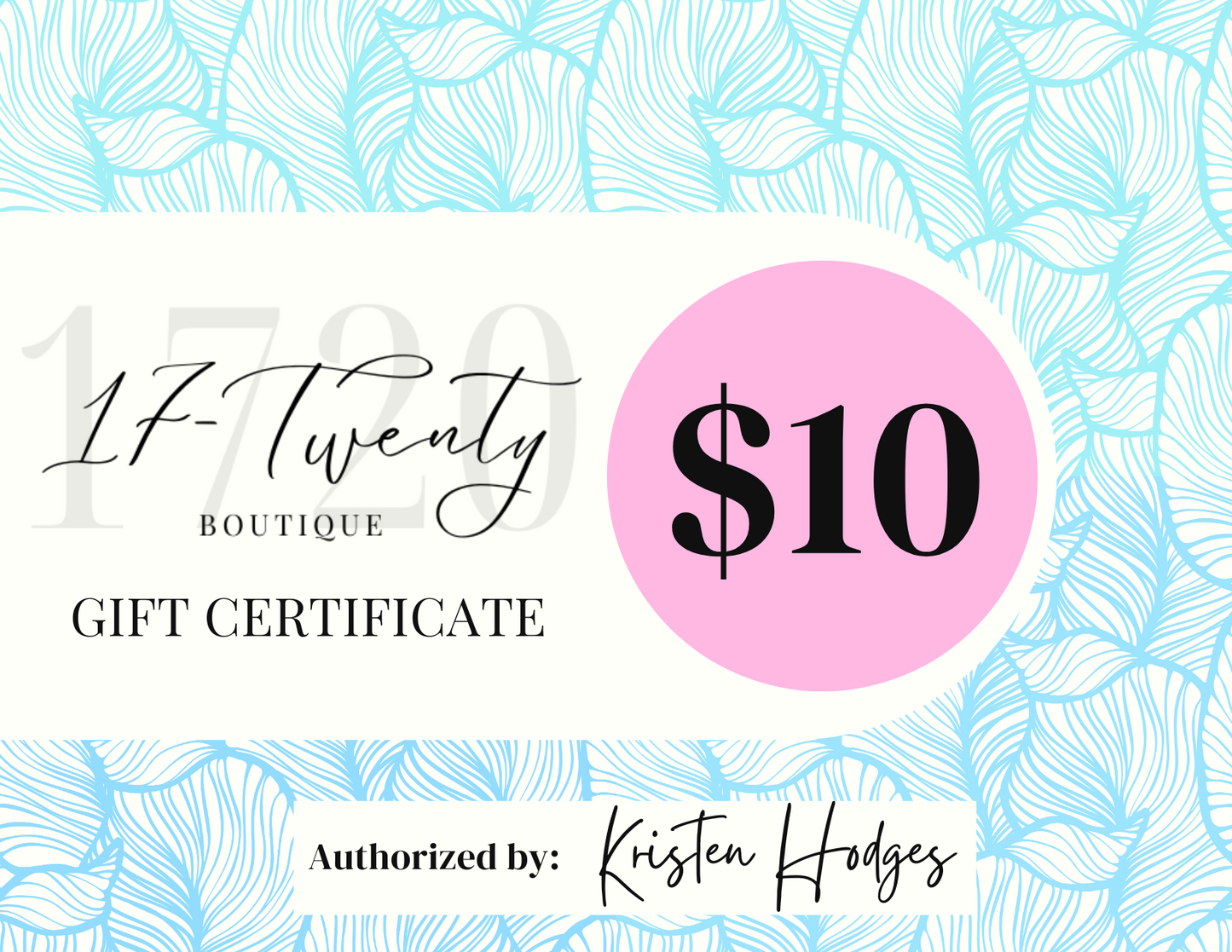 17-Twenty Boutique Gift Card