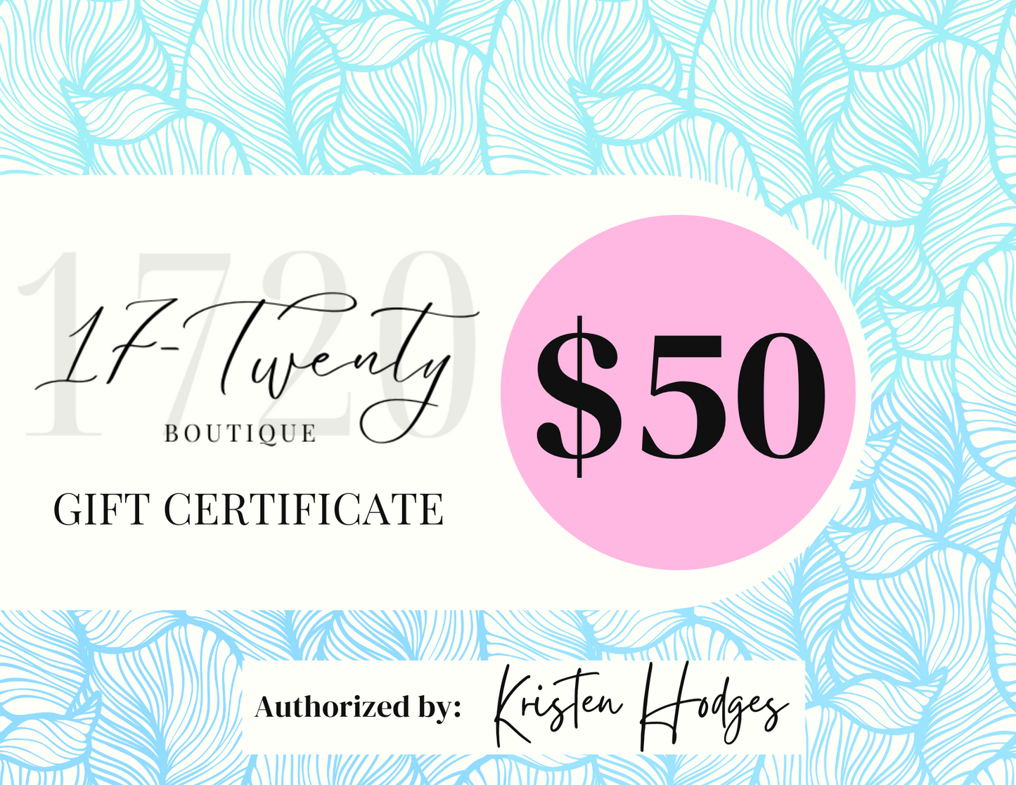 17-Twenty Boutique Gift Card